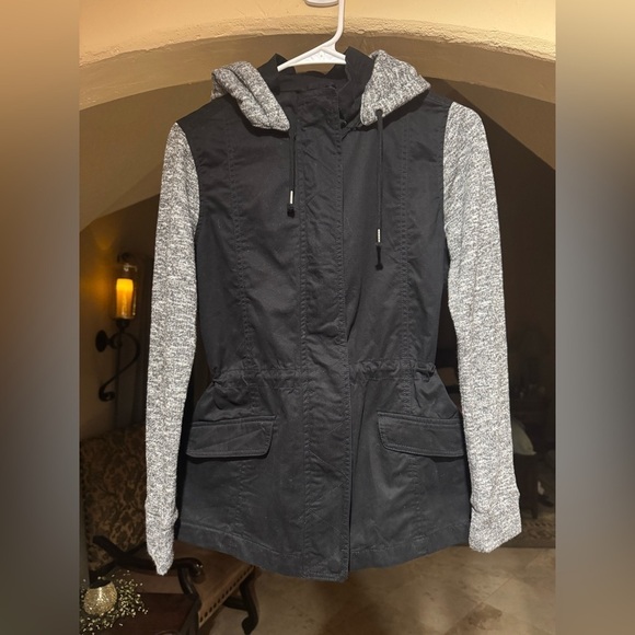 Love Tree Jackets & Blazers - Love Tree Black and Gray Utility Jacket